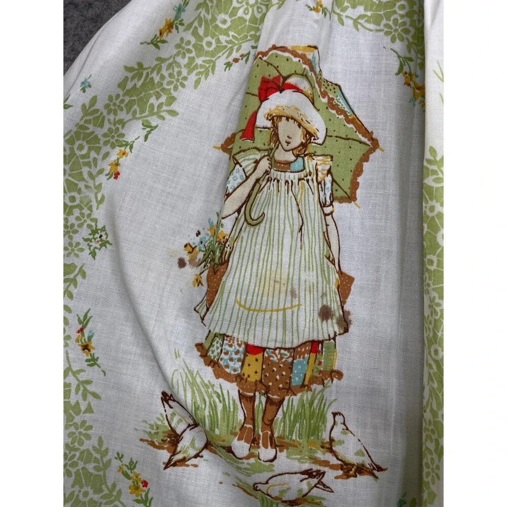 Vintage Holly Hobbie Curtain Panel American Greetings 1970s 70s Rare 29x31.5